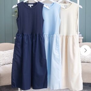 She + Sky Women's Midi Dress - Navy